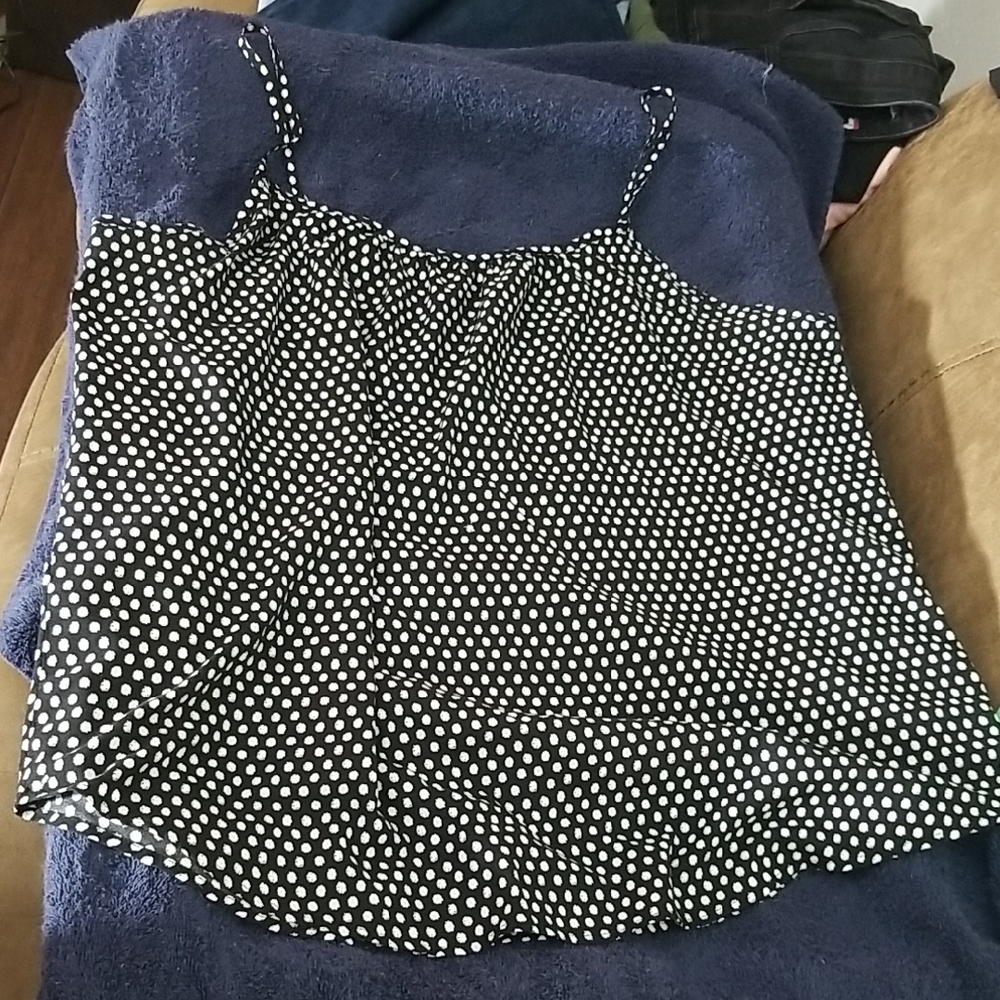 Black and White Polka Dot Camisole